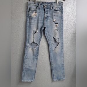 Abercrombie & Fitch Super Skinny Distressed Jeans   Size 32/30